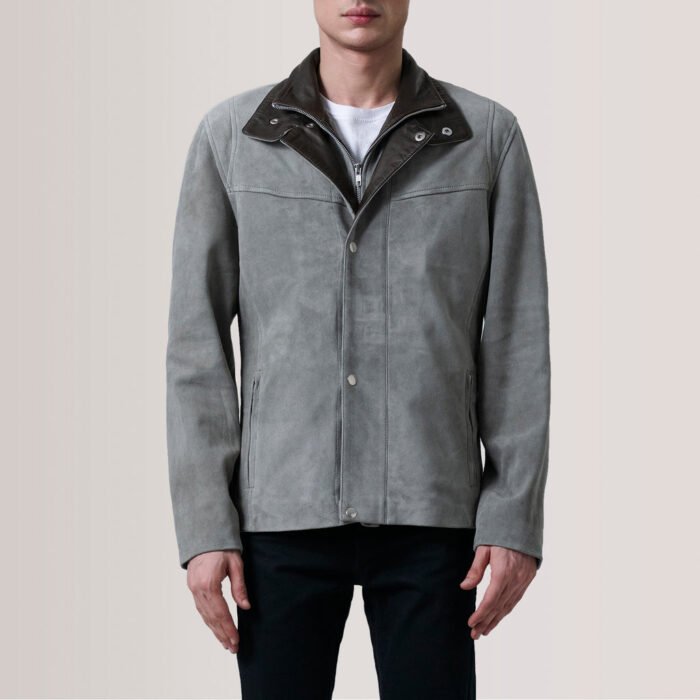 Henrik Grey Suede Cafe Racer – Apex Outer Wear