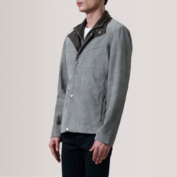Henrik Grey Suede Cafe Racer – Apex Outer Wear
