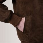 Lester Brown Suede Bomber Jacket - Image 6