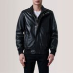 Lester Black Leather Bomber Jacket - Image 5