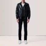 Lester Black Leather Bomber Jacket - Image 2