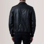 Lester Black Leather Bomber Jacket - Image 4