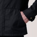 Marlo Black Canvas Hooded Work Jacket - Image 6