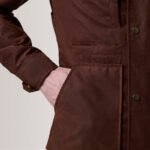 Marlo Brown Canvas Hooded Work Jacket - Image 6
