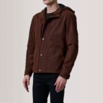 Marlo Brown Canvas Hooded Work Jacket - Image 3