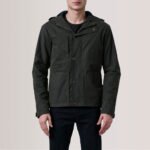 Marlo Olive Canvas Hooded Work Jacket - Image 5