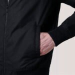 Morrison Black Canvas Bomber Jacket - Image 6