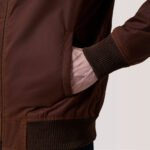 Morrison Brown Canvas Bomber Jacket - Image 6