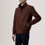 Morrison Brown Canvas Bomber Jacket - Image 3