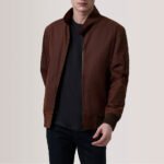 Morrison Brown Canvas Bomber Jacket