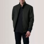 Morrison Olive Canvas Bomber Jacket