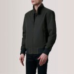 Morrison Olive Canvas Bomber Jacket - Image 3