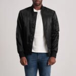Quinton MA-1 Black Bomber Jacket - Image 3