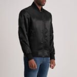 Quinton MA-1 Black Bomber Jacket - Image 2