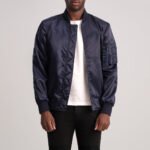 Quinton MA-1 Blue Bomber Jacket - Image 3