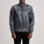Quinton MA-1 Grey Bomber Jacket