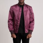 Quinton MA-1 Maroon Bomber Jacket - Image 3