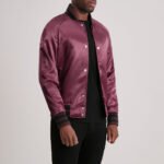 Xander Maroon Varsity Jacket - Image 2