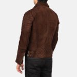 Armand Mocha Suede Biker Jacket - Image 5