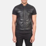 Atlas Moto Black Leather Vest - Image 4