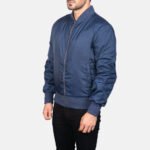 Zack Blue Bomber Jacket - Image 2