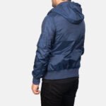 Hanklin Ma-1 Blue Hooded Bomber Jacket - Image 5