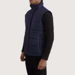 Bryan Blue Puffer Vest - Image 2