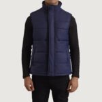 Bryan Blue Puffer Vest - Image 4
