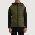 Carlo Green Hooded Puffer Vest - Image 4