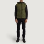 Carlo Green Hooded Puffer Vest - Image 3