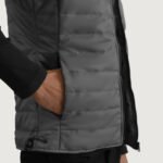 Carlo Grey Hooded Puffer Vest - Image 6