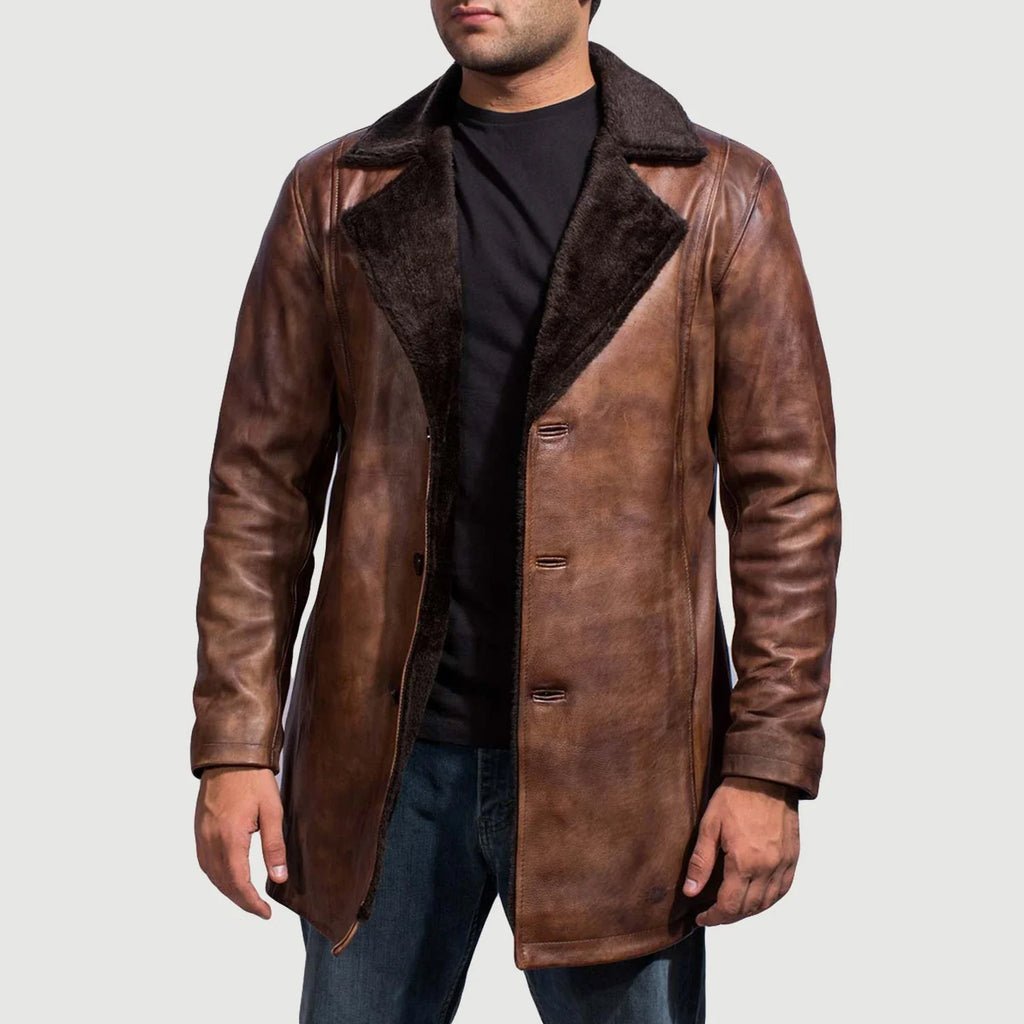 Men_s_Cinnamon_Distressed_Leather_Fur_Coat_Open_Front_7094b9f5-7e4b-44cc-939a-44949a20c415_1024x1024.jpg Cinnamon Distressed Leather Fur Coat - Image 1