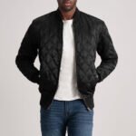 Danson Quilted Black Varsity Jacket - Image 2
