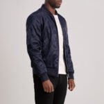 Danson Quilted Blue Varsity Jacket - Image 2