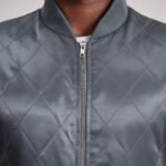 Danson Quilted Grey Varsity Jacket - Image 6