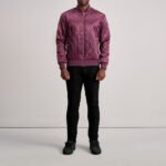 Danson Quilted Maroon Varsity Jacket - Image 4