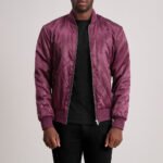 Danson Quilted Maroon Varsity Jacket - Image 3
