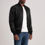 Danson Quilted Black Varsity Jacket - Image 3