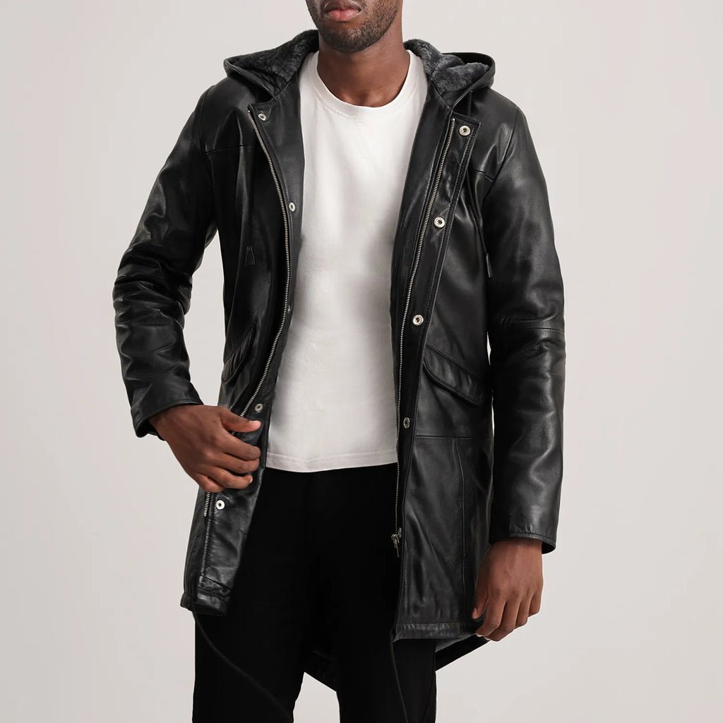 Men_s_Delvin_Black_Leather_Parka_Open_Front-4-1733730495362_1024x1024.jpg Delvin Black Leather Parka - Image 1