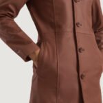 Don Long Brown Leather Coat - Image 6