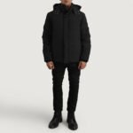 Exton Black Hooded Down Puffer Jacket - Image 4