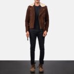 Furton Mocha Suede Biker Jacket - Image 3