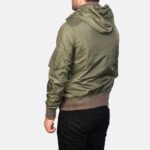 Hanklin Ma-1 Green Hooded Bomber Jacket - Image 5