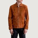 Inferno Brown Suede Leather Jacket - Image 3