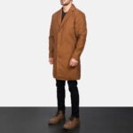 Petrillo Khaki Wool Single Breasted Coat - Image 3
