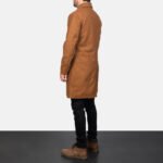 Petrillo Khaki Wool Single Breasted Coat - Image 5