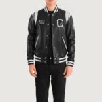 Liberte California Black Leather Varsity Jacket