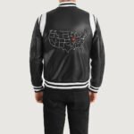 Liberte Illinois Black Leather Varsity Jacket - Image 5