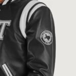 Liberte Texas Black Leather Varsity Jacket - Image 6