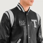 Liberte Texas Black Leather Varsity Jacket - Image 4